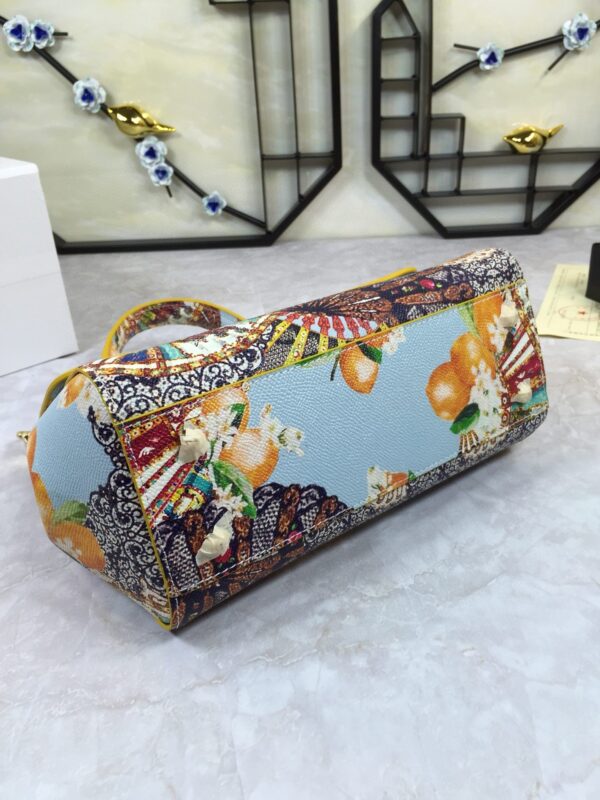 Dolce & Gabbana 90s Sicily Bag With Logo Print Multicolor For Women 10.2in/26cm DG