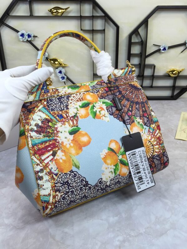 Dolce & Gabbana 90s Sicily Bag With Logo Print Multicolor For Women 10.2in/26cm DG
