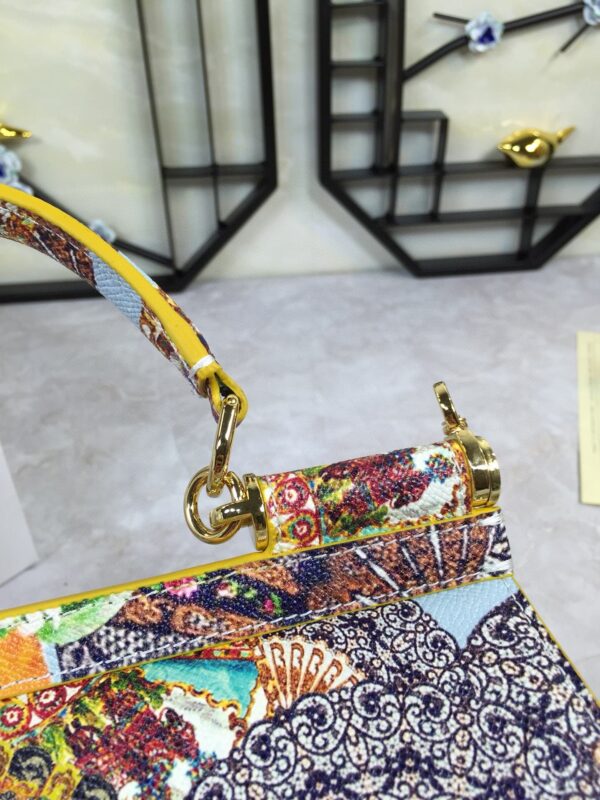 Dolce & Gabbana 90s Sicily Bag With Logo Print Multicolor For Women 10.2in/26cm DG