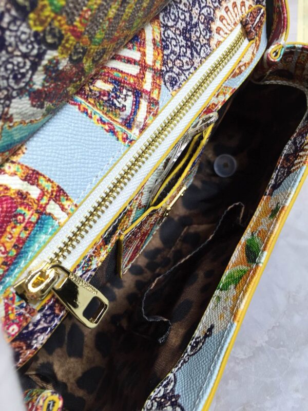 Dolce & Gabbana 90s Sicily Bag With Logo Print Multicolor For Women 10.2in/26cm DG
