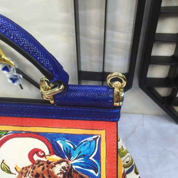 Dolce & Gabbana 90s Sicily Bag With Logo Print Multicolor For Women 10.2in/26cm DG