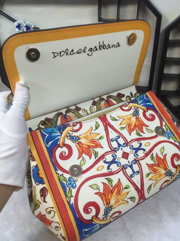Dolce & Gabbana 90s Sicily Bag With Logo Print Multicolor For Women 10.2in/26cm DG