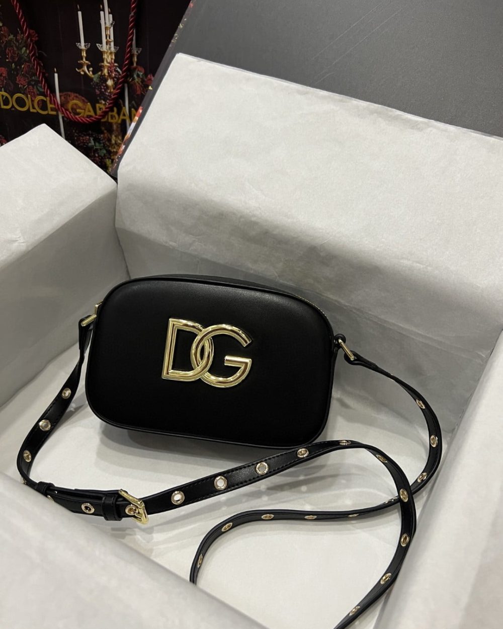 Dolce & Gabbana Crossbody 3.5 Bag Black For Women 7.5in/19cm DG BB7095AW57680999