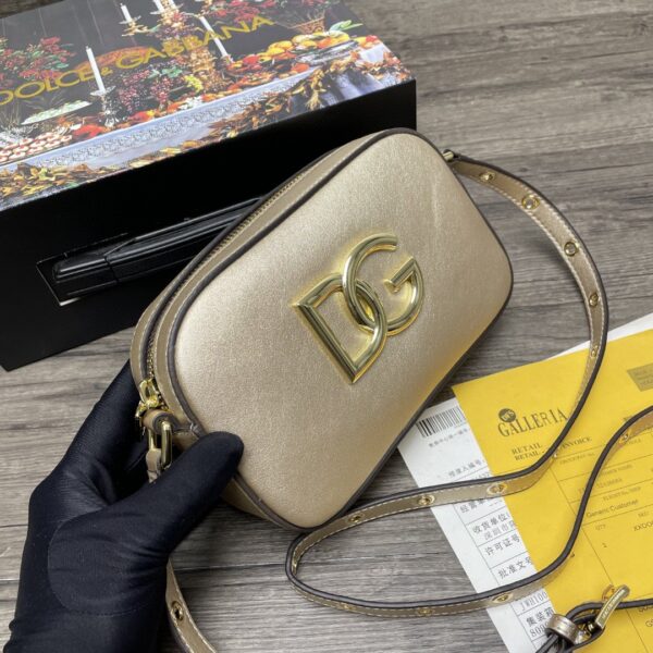 Dolce & Gabbana Crossbody 3.5 Bag Gold For Women 7.5in/19cm DG