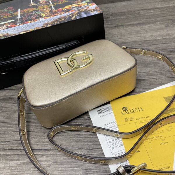 Dolce & Gabbana Crossbody 3.5 Bag Gold For Women 7.5in/19cm DG
