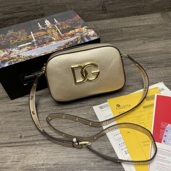 Dolce & Gabbana Crossbody 3.5 Bag Gold For Women 7.5in/19cm DG
