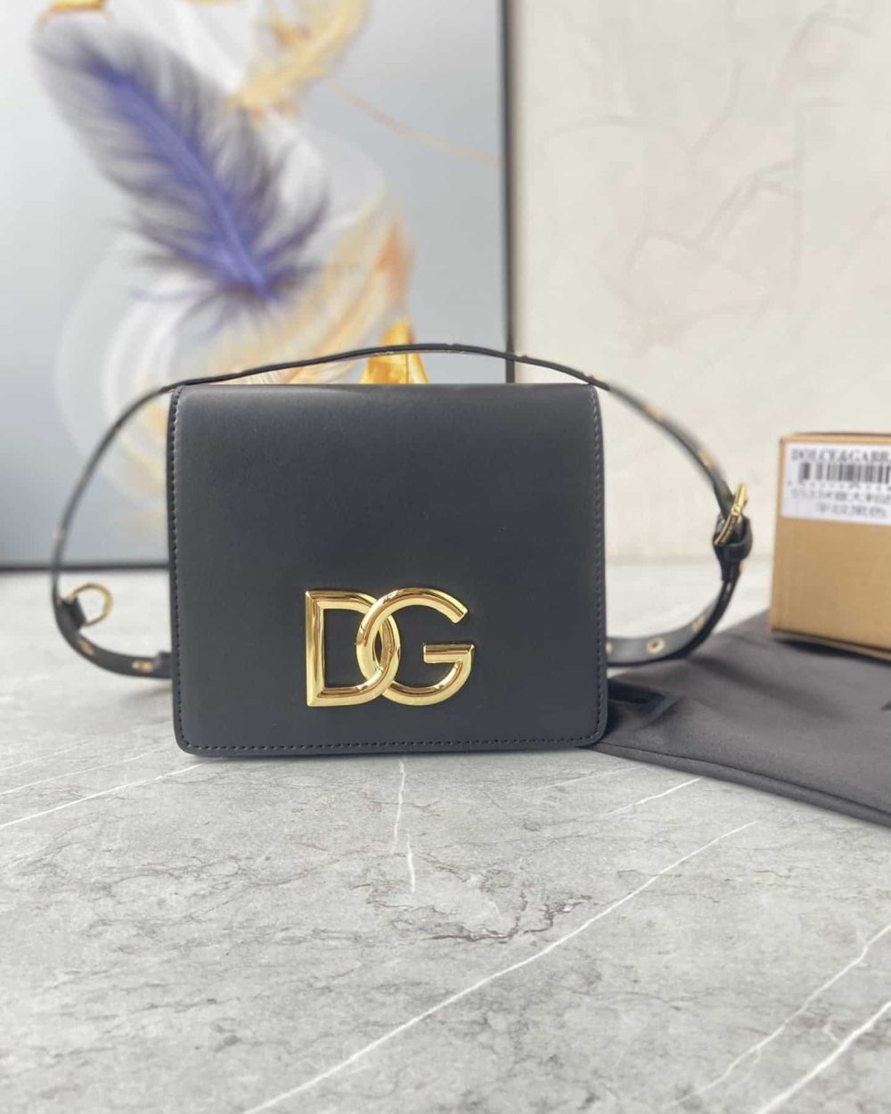 Dolce & Gabbana Crossbody 3.5 Bag Grey For Women 6.9in/18cm DG