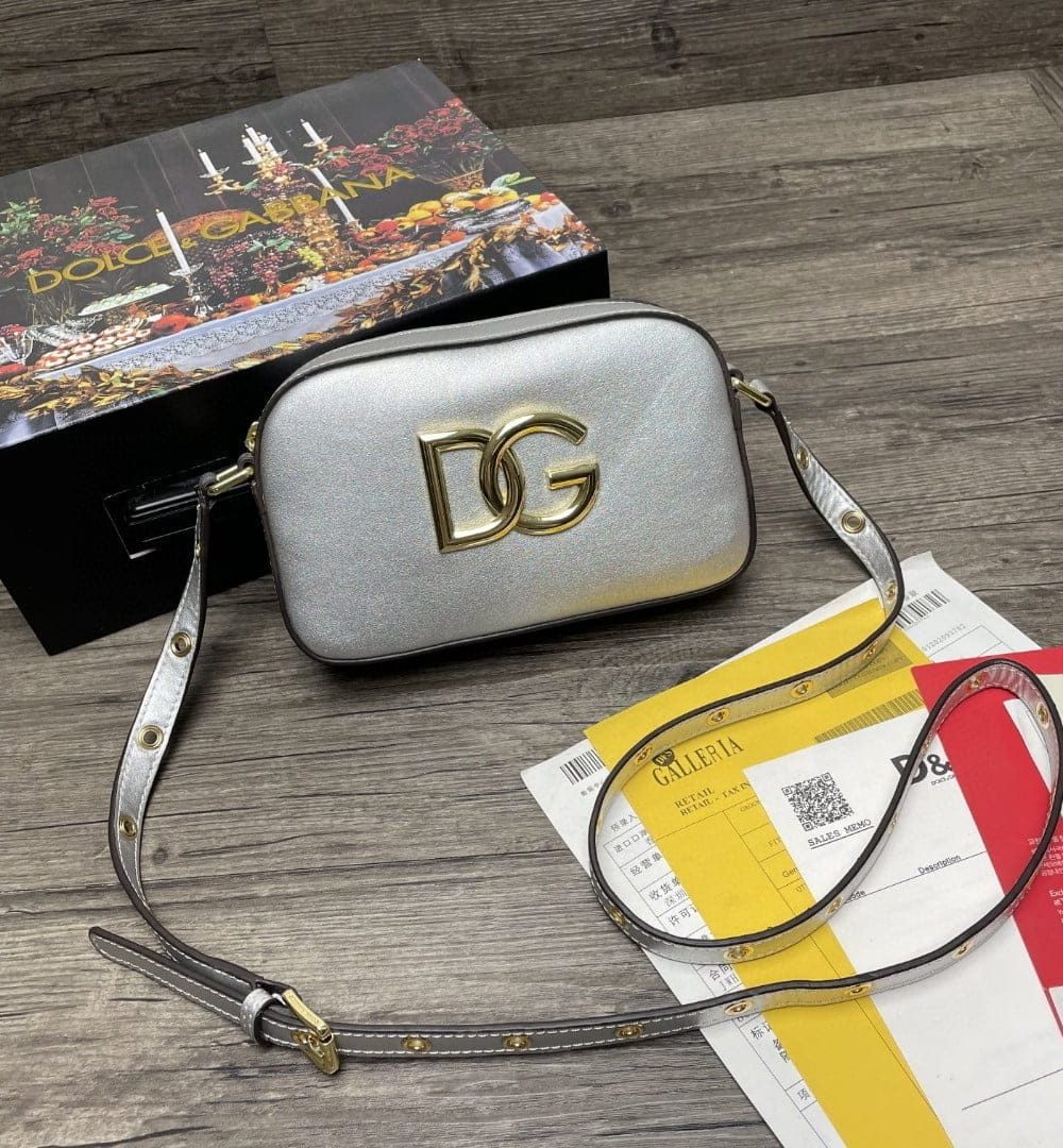 Dolce & Gabbana Crossbody 3.5 Bag Silver For Women 7.5in/19cm DG