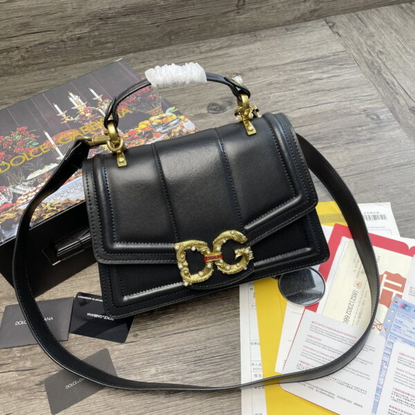 Dolce & Gabbana DG Girls Bag In Quilted Nappa Black For Women 10.6in/27cm DG