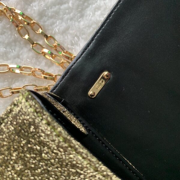 Dolce & Gabbana DG Girls Cross Body Bag In Soft Lurex Gold For Women 8.3in/21cm DG
