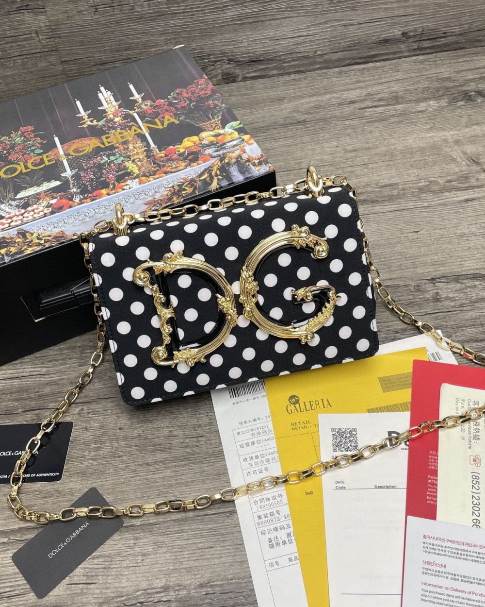 Dolce & Gabbana DG Girls CrossBody Bag With Polka Dots Muticolour For Women 8.3in/21cm DG