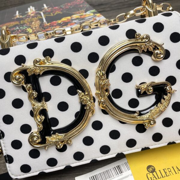 Dolce & Gabbana DG Girls CrossBody Bag With Polka Dots White For Women 8.3in/21cm DG