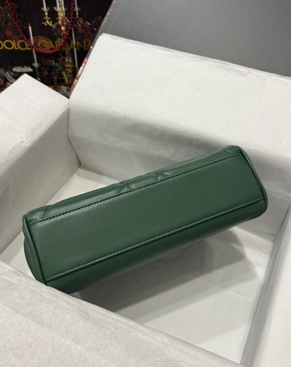 Dolce & Gabbana Large Devotion Shoulder Bag In Quilted Nappa Green For Women 11.4in/29cm DG