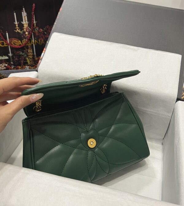 Dolce & Gabbana Large Devotion Shoulder Bag In Quilted Nappa Green For Women 11.4in/29cm DG