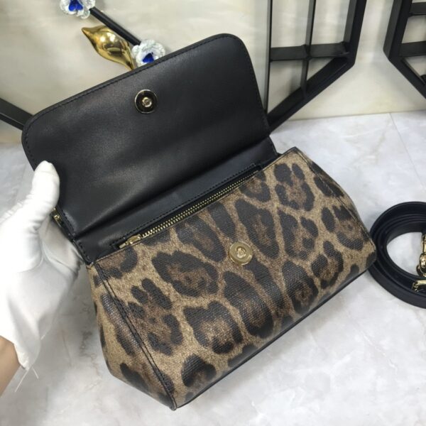 Dolce & Gabbana Leopard Print Small Sicily Top Handle Bag Muticolour For Women 7.8in/20cm DG