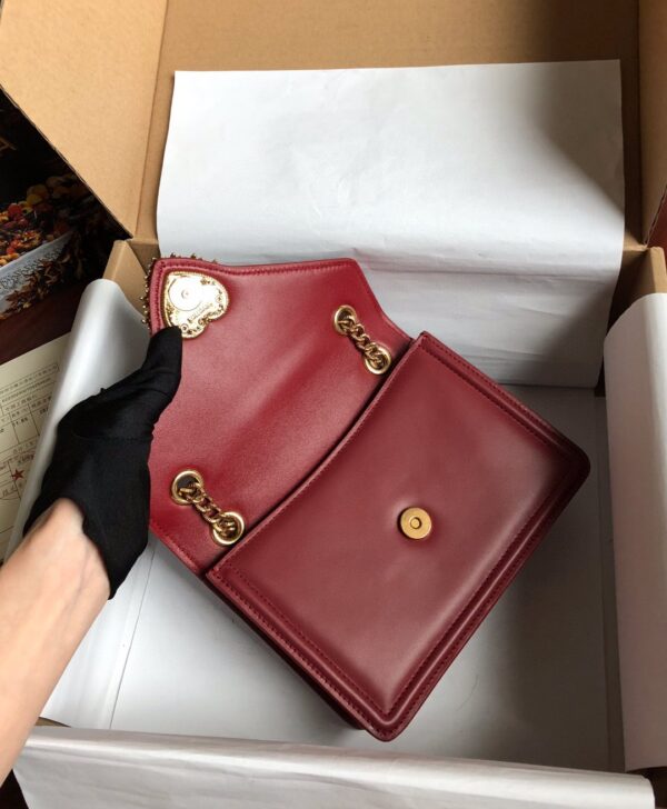 Dolce & Gabbana Medium Devotion Bag Burgundy For Women 8.1in/20.5cm DG