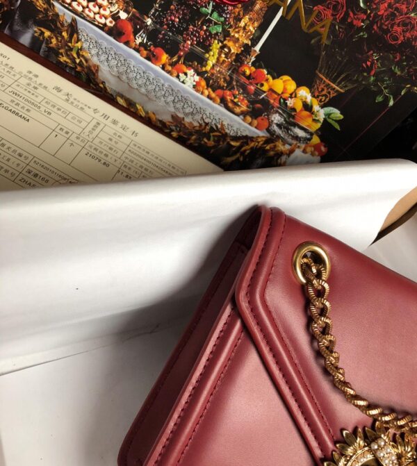 Dolce & Gabbana Medium Devotion Bag Burgundy For Women 8.1in/20.5cm DG