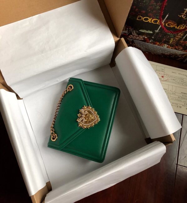 Dolce & Gabbana Medium Devotion Bag Green For Women 8.1in/20.5cm