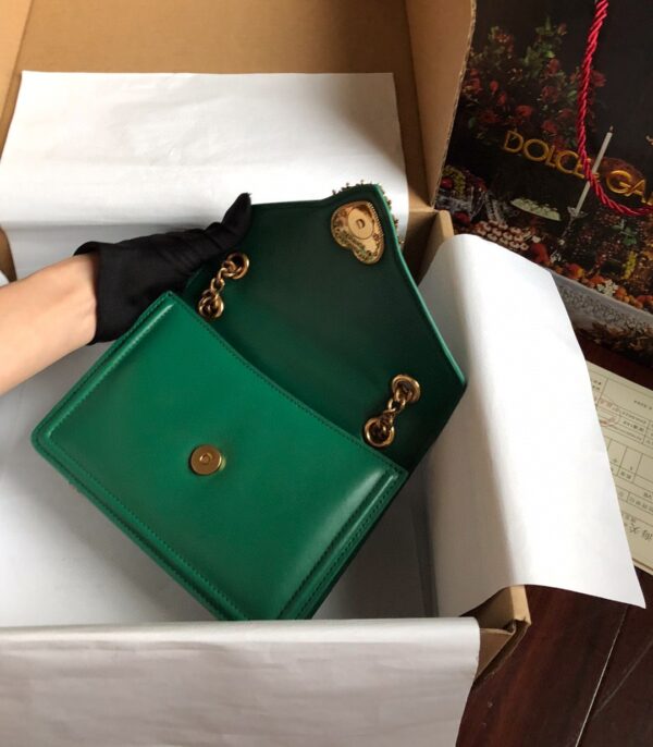 Dolce & Gabbana Medium Devotion Bag Green For Women 8.1in/20.5cm