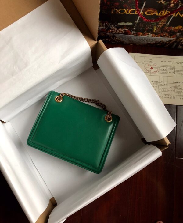 Dolce & Gabbana Medium Devotion Bag Green For Women 8.1in/20.5cm