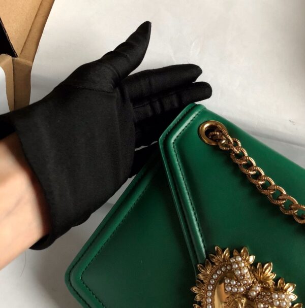 Dolce & Gabbana Medium Devotion Bag Green For Women 8.1in/20.5cm