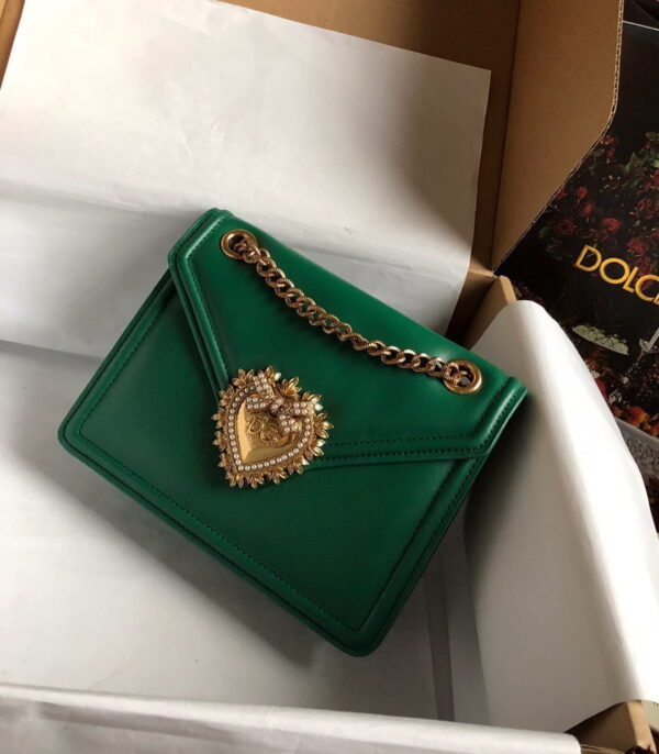 Dolce & Gabbana Medium Devotion Bag Green For Women 8.1in/20.5cm