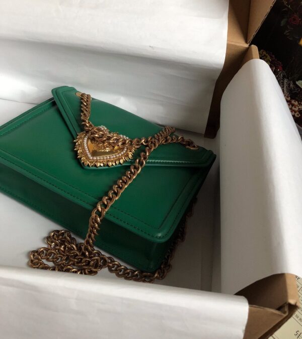 Dolce & Gabbana Medium Devotion Bag Green For Women 8.1in/20.5cm