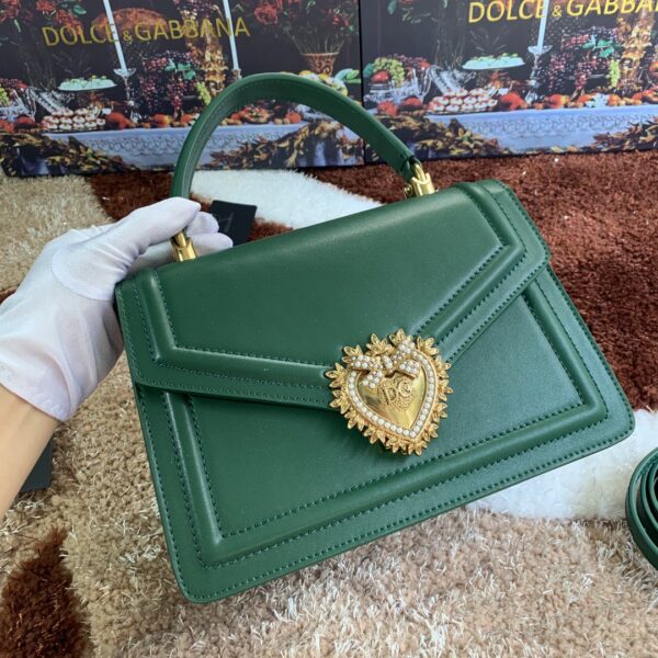 Dolce & Gabbana Medium Devotion Bag Green For Women 9.4in/24cm DG