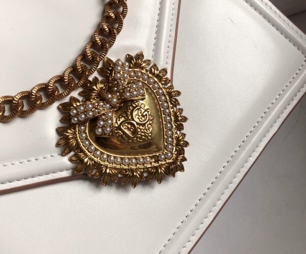 Dolce & Gabbana Medium Devotion Bag White For Women 8.1in/20.5cm DG