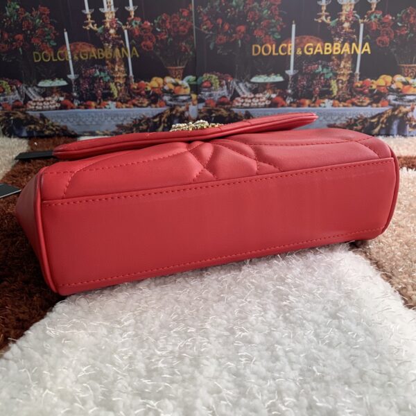 Dolce & Gabbana Medium Devotion Shoulder Bag In Quilted Nappa Red For Women 10.2in/26cm DG