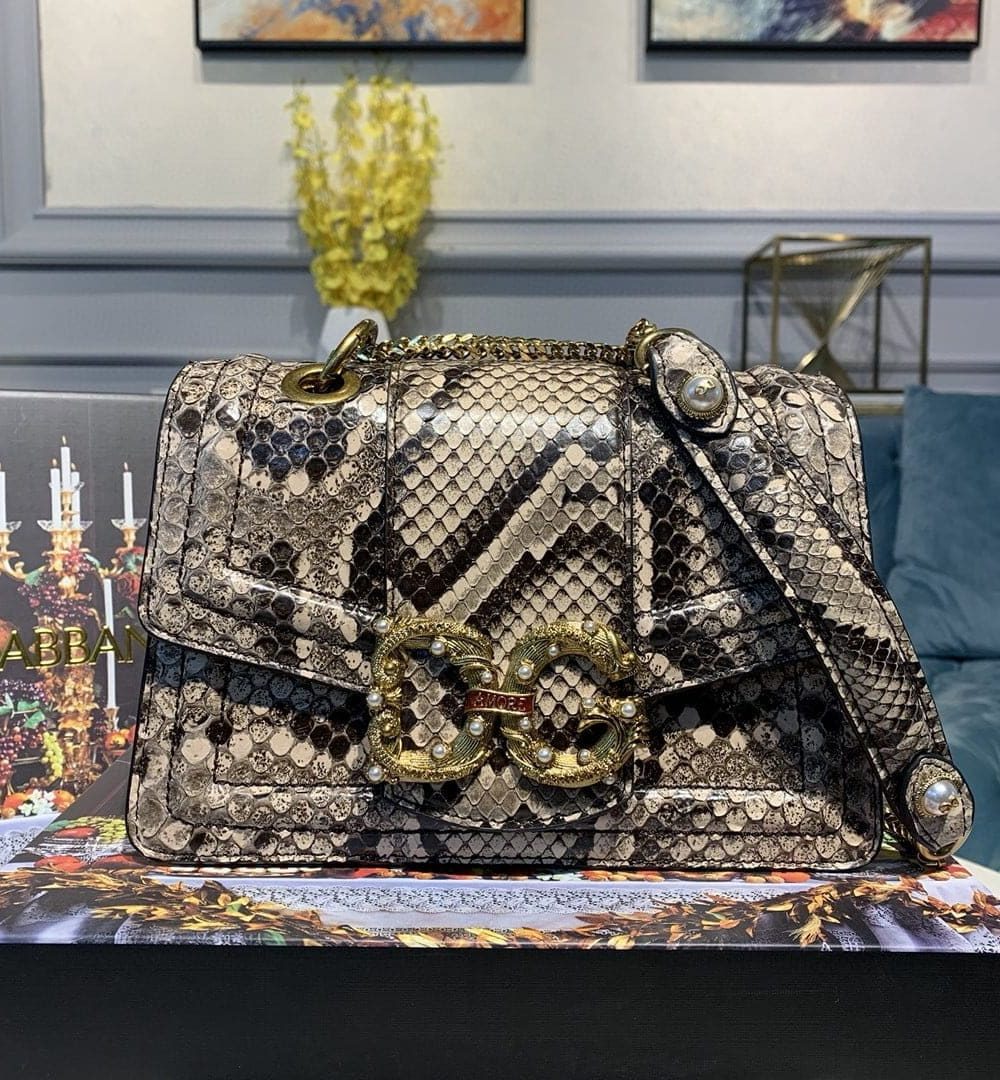 Dolce & Gabbana Medium DG Bag In Printed Solid Pattern Muticolour For Women 9in/23cm DG