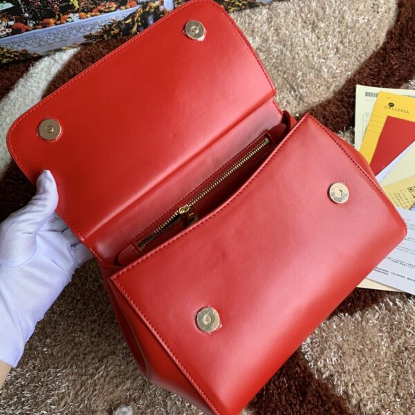 Dolce & Gabbana Medium DG Handbag In Dauphine Red For Women 10.2in/26cm DG