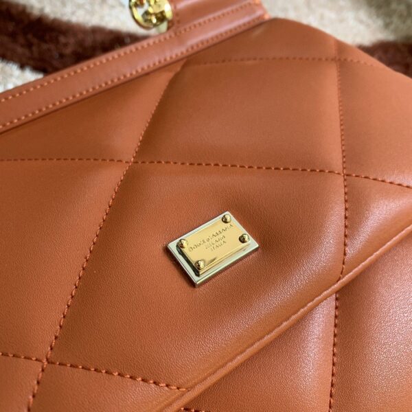 Dolce & Gabbana Medium Sicily Bag In Quilted Brown For Women 10.2in/26cm DG BB6002AW5918N131