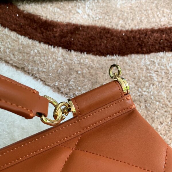 Dolce & Gabbana Medium Sicily Bag In Quilted Brown For Women 10.2in/26cm DG BB6002AW5918N131