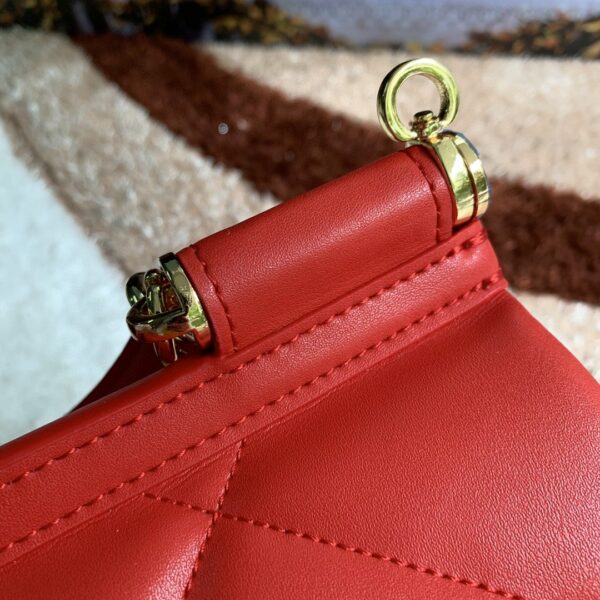 Dolce & Gabbana Medium Sicily Bag In Quilted Red For Women 10.2in/26cm DG BB6002AW5918H383