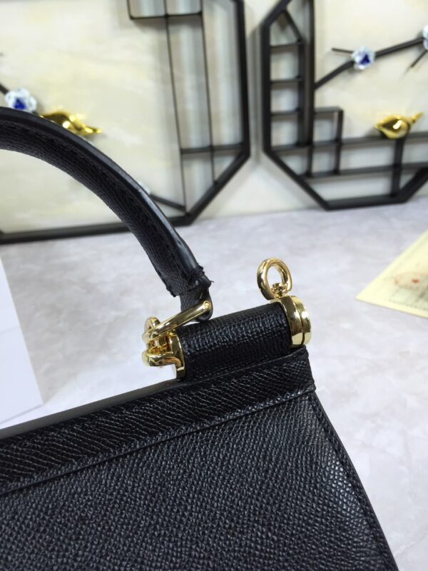 Dolce & Gabbana Medium Sicily Handbag In Dauphine Black For Women 10.2in/26cm DG  BB4347A100180999
