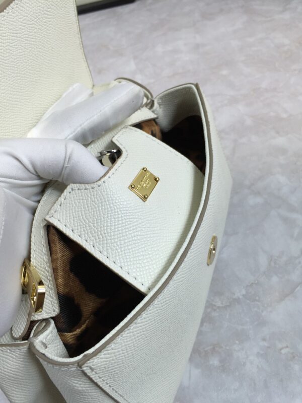 Dolce & Gabbana Medium Sicily Handbag In Dauphine White For Women 10.2in/26cm DG BB4347A100180001