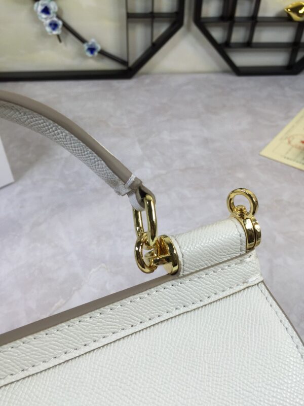 Dolce & Gabbana Medium Sicily Handbag In Dauphine White For Women 10.2in/26cm DG BB4347A100180001