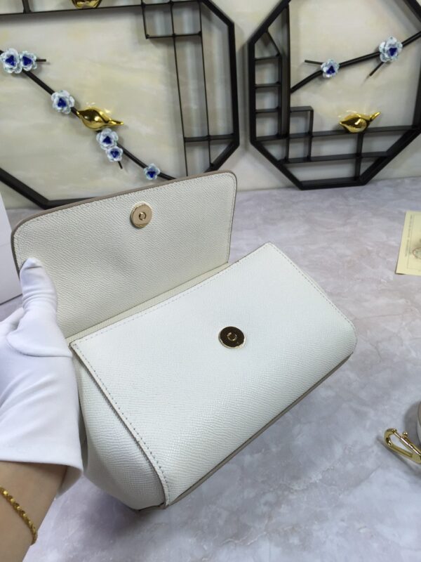 Dolce & Gabbana Medium Sicily Handbag In Dauphine White For Women 10.2in/26cm DG BB4347A100180001