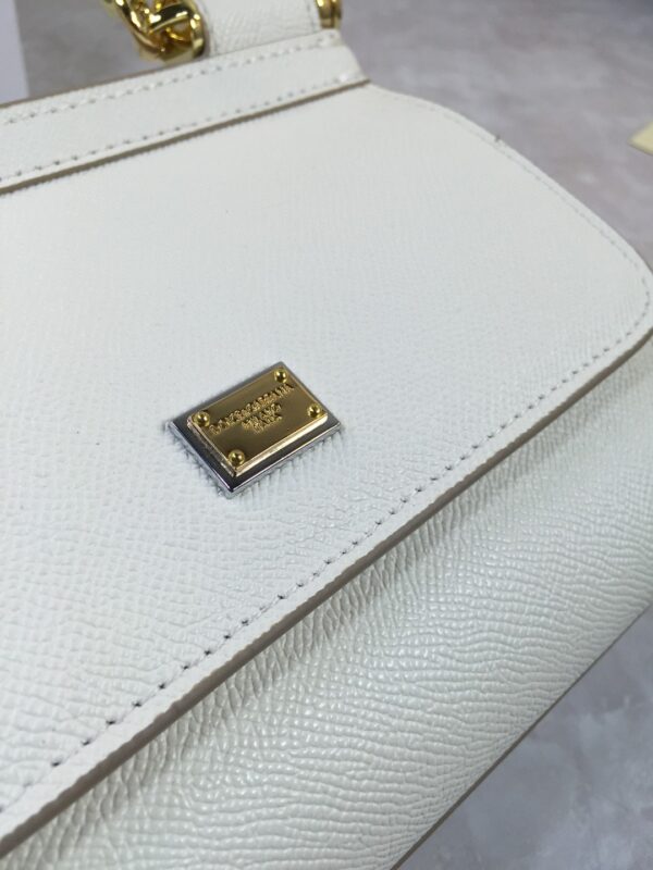 Dolce & Gabbana Medium Sicily Handbag In Dauphine White For Women 10.2in/26cm DG BB4347A100180001