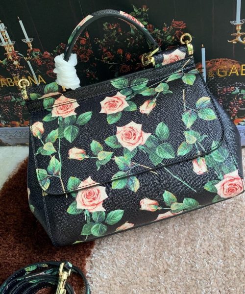 Dolce & Gabbana Medium Sicily Handbag Unique Print Motifs Muticolour For Women 10.2in/26cm DG