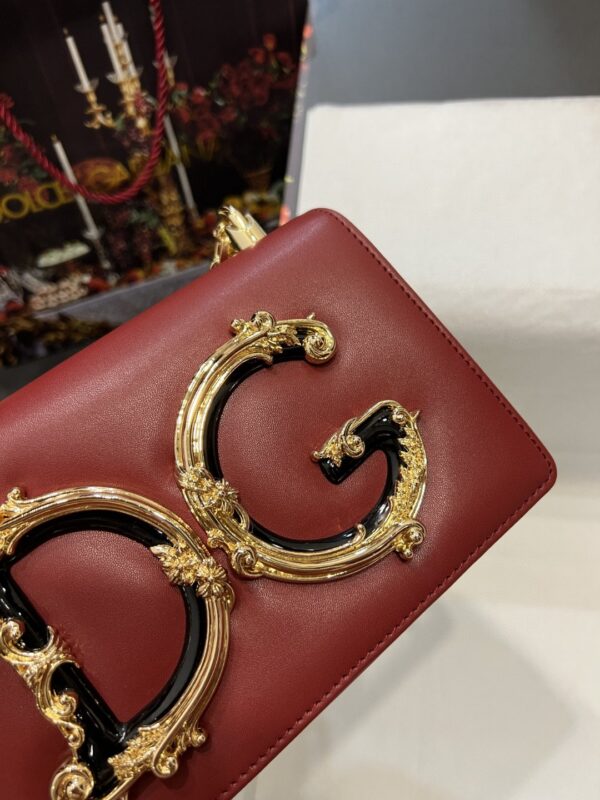 Dolce & Gabbana Nappa DG Girls Shoulder Bag Burgundy For Women 8.3in/21cm DG