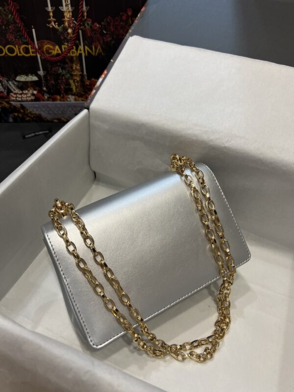 Dolce & Gabbana Nappa DG Girls Shoulder Bag Silver For Women 8.3in/21cm DG