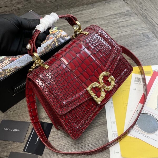 Dolce & Gabbana Print DG Girls Bag Burgundy For Women 10.6in/27cm DG