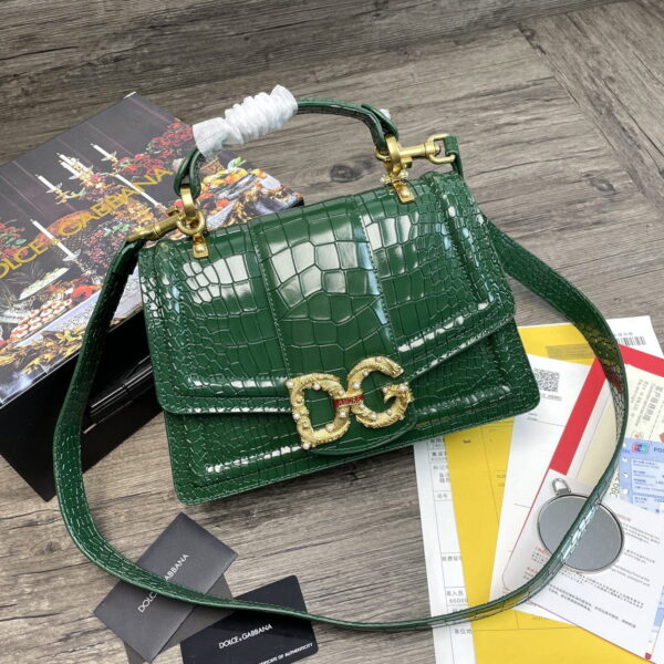 Dolce & Gabbana Print DG Girls Bag Green For Women 10.6in/27cm DG