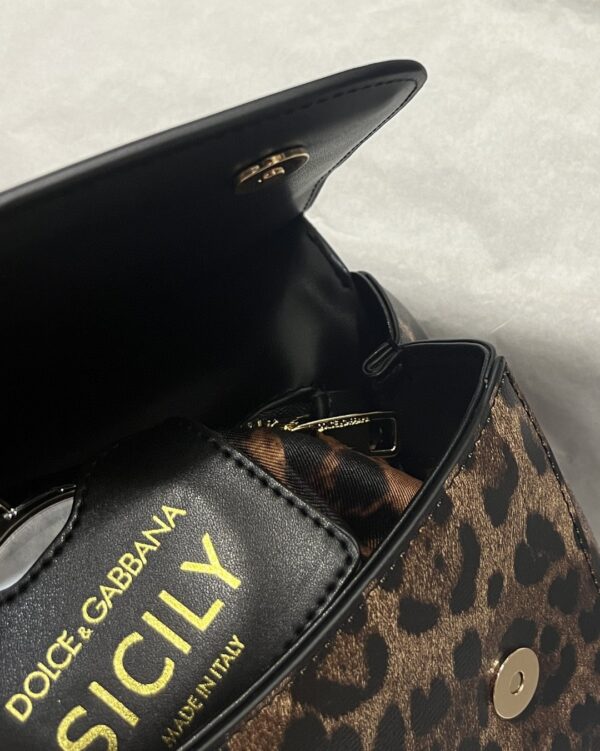 Dolce & Gabbana Sicily Bag In Leopard-Print Pony Hair Multicolour For Women 10.2in/26cm DG