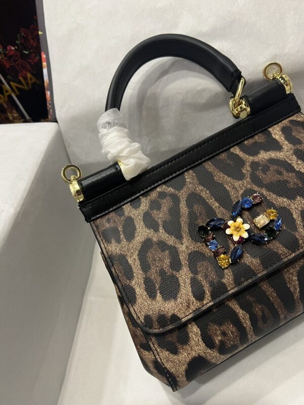Dolce & Gabbana Sicily Bag In Leopard-Print Pony Hair Multicolour For Women 7.9in/20cm DG