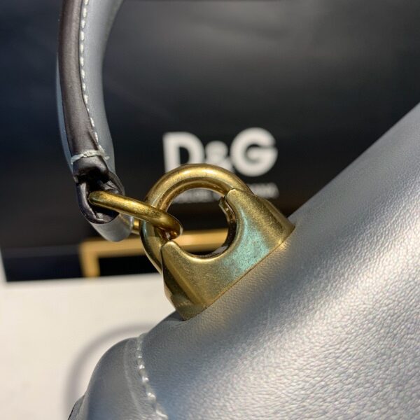 Dolce & Gabbana Small Devotion Bag In Mordore Nappa Silver For Women 7.5in/19cm DG BB6711A101680998
