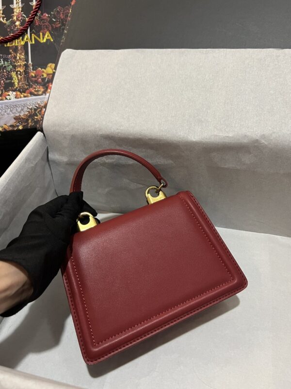 Dolce & Gabbana Small Devotion Bag In Plain Burgundy For Women 7.5in/19cm DG