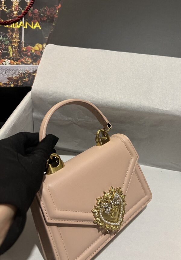 Dolce & Gabbana Small Devotion Bag In Plain Pale Pink For Women 7.5in/19cm DG BB6711AV89380412